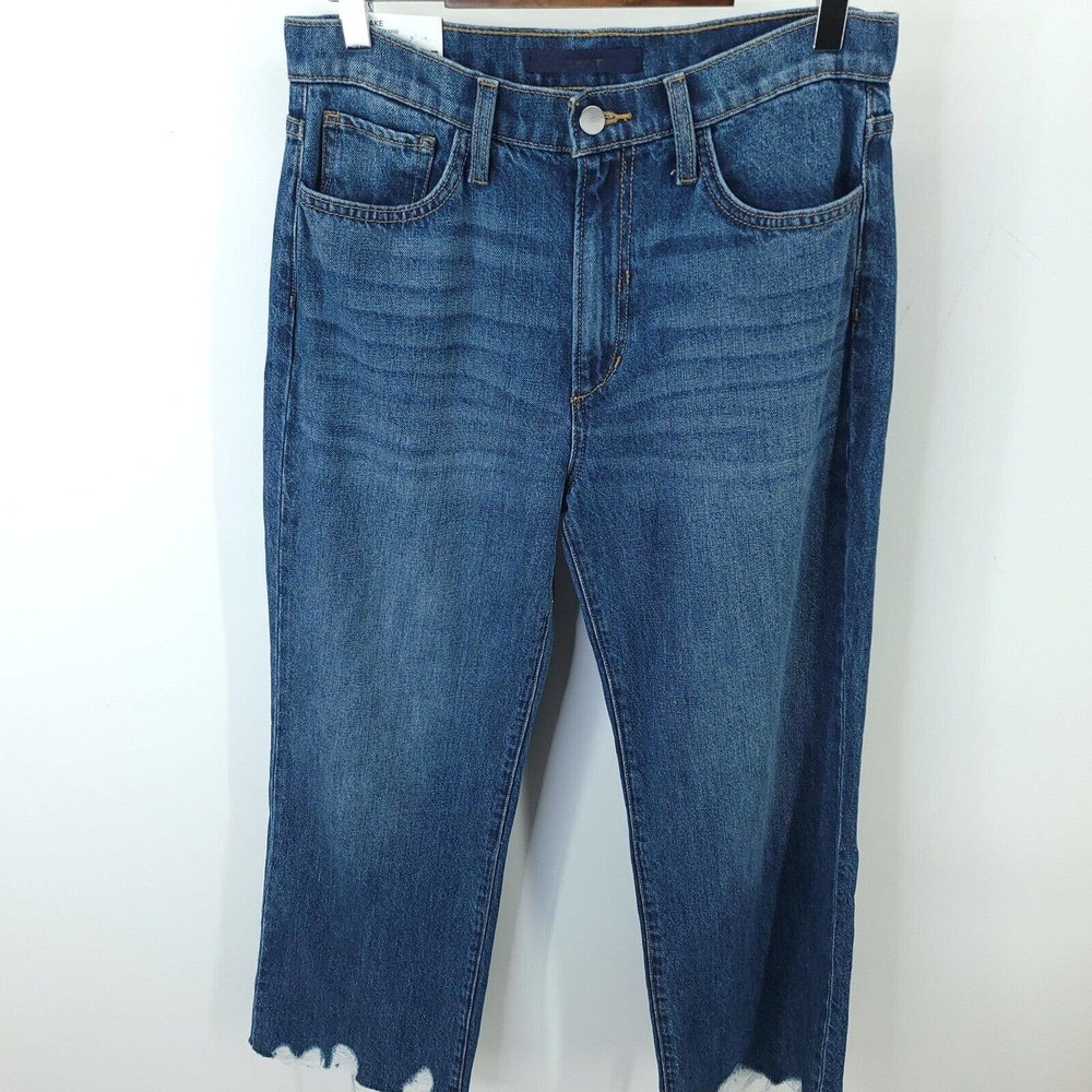 Joes Womens The Blake Minerva 5 Pocket Wide Leg Cropped Ridged Denim Jeans Sz 28